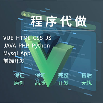 前端开发vue代做java软件python编写app定制小程